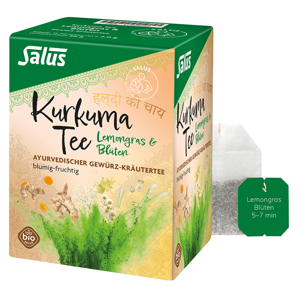 Bio Kurkuma Tee, Lemongras & Blüten MHD 28.03.2024 von Salus