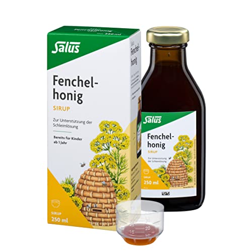 Salus - Fenchelhonig - 1x 250 ml - Sirup zum Einnehmen - zur Unterstützung der Schleimlösung im Bereich der Atemwege - bereits für Kinder ab 1 Jahr von Salus