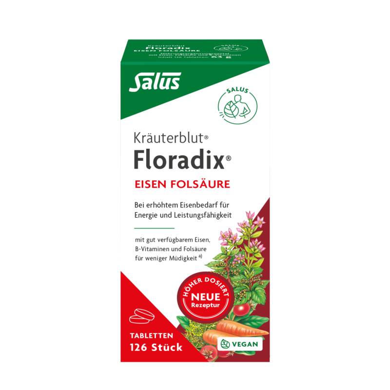 Floradix Eisen Folsäure Tabletten von Salus