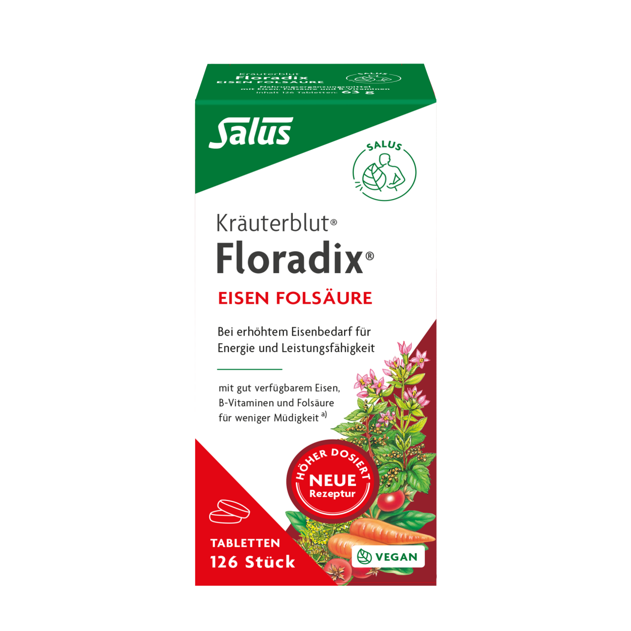 Floradix Eisen Folsäure Tabletten von Salus