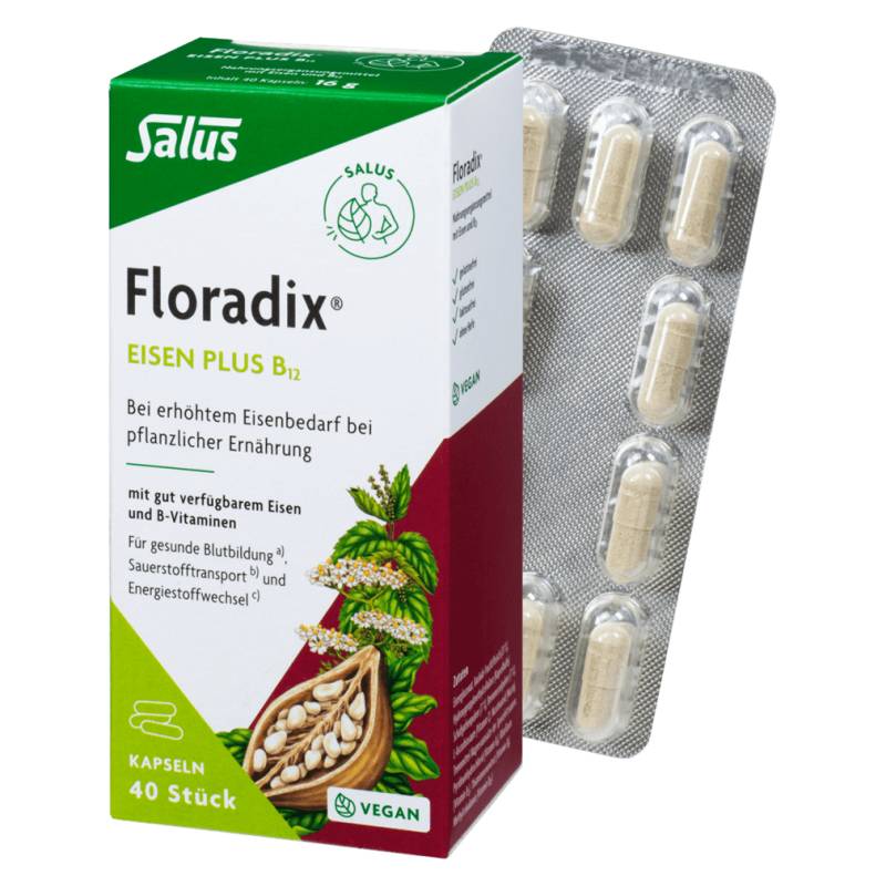Floradix Eisen plus B12 40 Kapseln von Salus