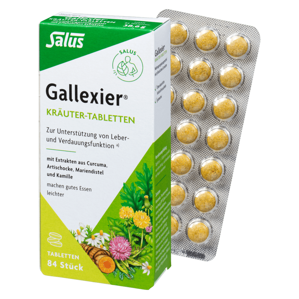 Gallexier Kräuter-Tabletten, 84 Stück Gallexier Kräuter-Tabletten, 84 Stück von Salus