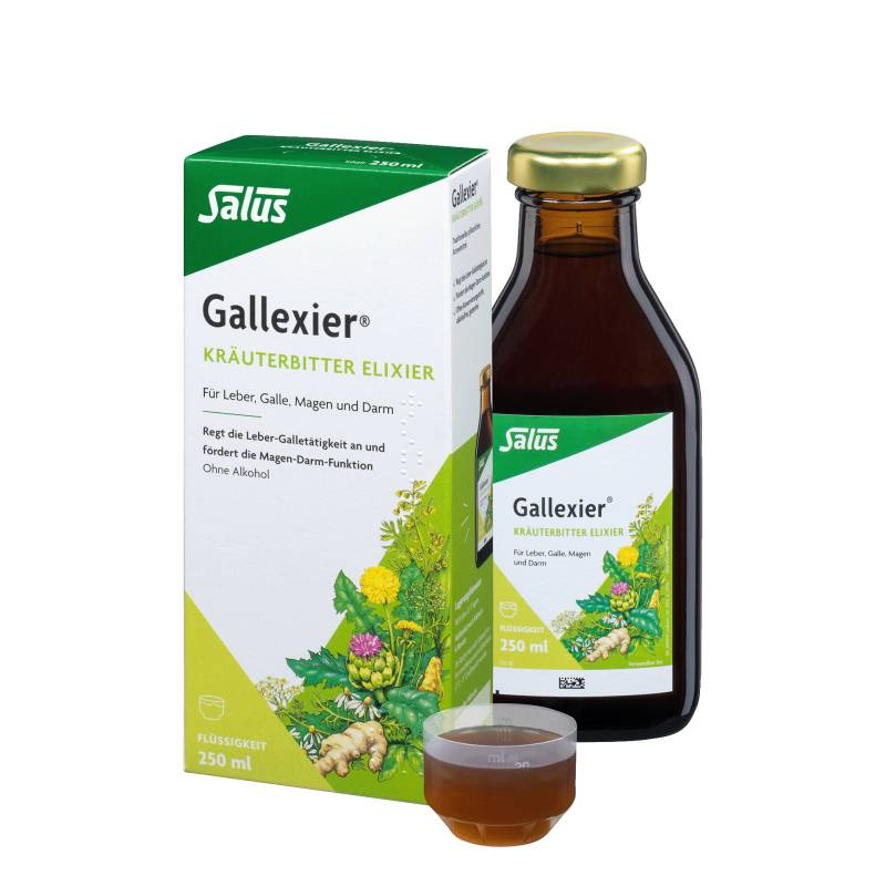 Gallexier Kräuterbitter 250 ml - Fördert die Magen-Darm-Funktion - vegan - Salus von Salus