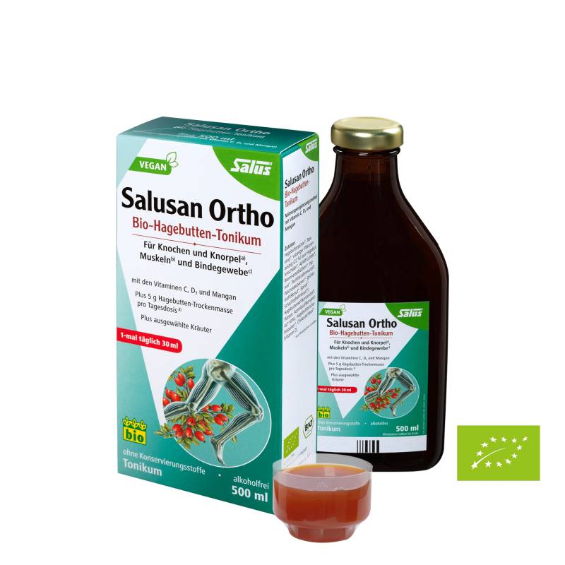 Salusan Ortho Bio-Hagebutten-Tonikum 500 ml - Aus Gelenk aktiv wurde Salusan Ortho - vegan -  Salus von Salus