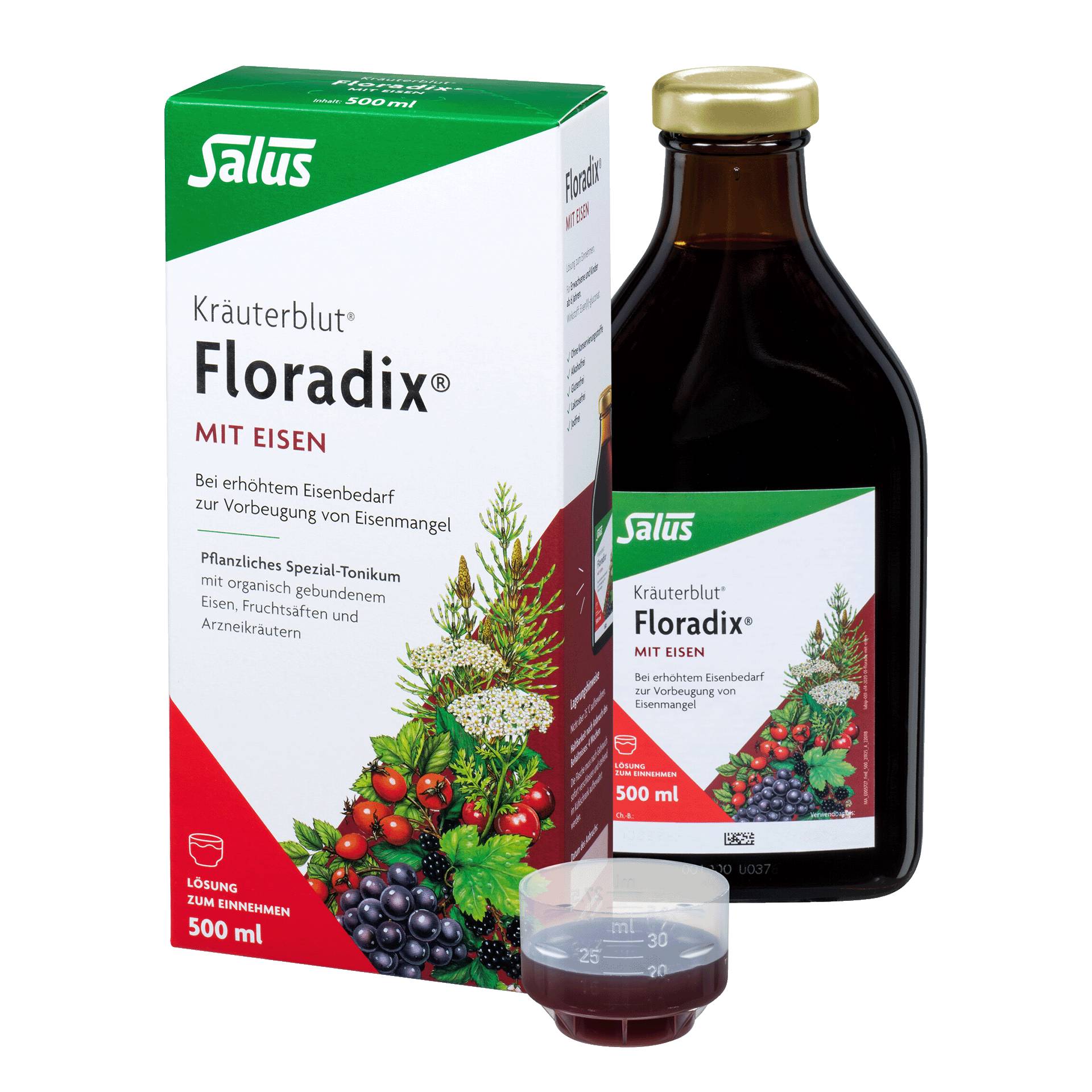 Kräuterblut Floradix mit Eisen 500 ml - Bei erhöhtem Eisenbedarf und speziell für Frauen - Salus Kräuterblut Floradix mit Eisen 500 ml - Bei erhöhtem Eisenbedarf und speziell für Frauen - Salus von Salus