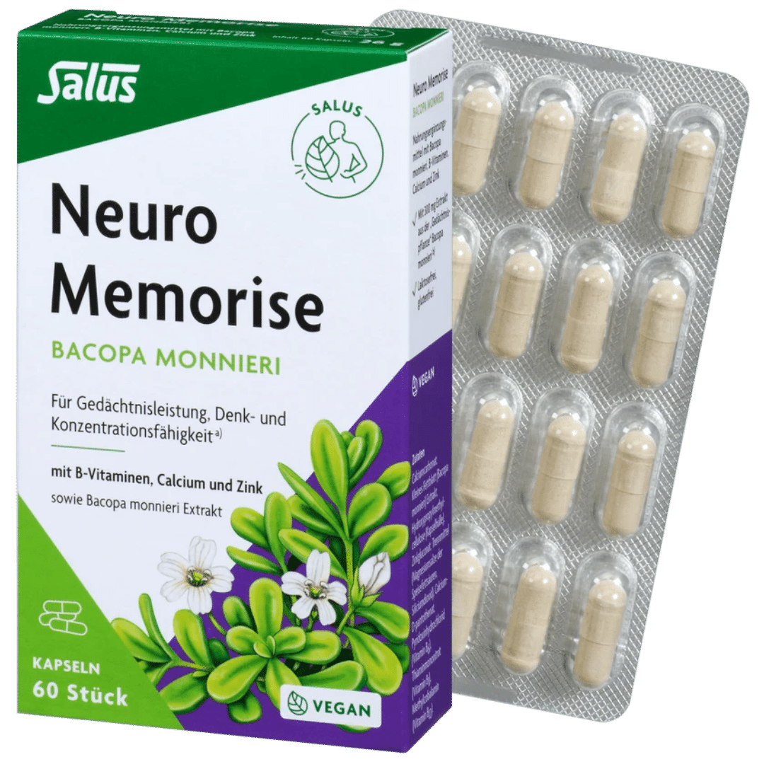 Neuro Memorise Bacopa monnieri Kapseln Neuro Memorise Bacopa monnieri Kapseln von Salus