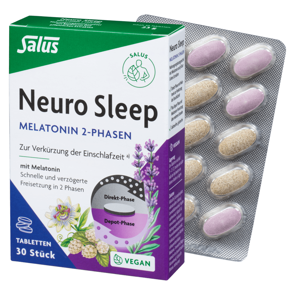Neuro Sleep Melatonin 2-Phasen Tabletten Neuro Sleep Melatonin 2-Phasen Tabletten von Salus
