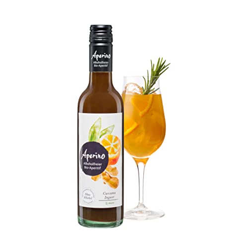 Salus Aperino Curcuma Ingwer – alkoholfreier Aperitif – bio - Genuss braucht keinen Alkohol - mit 17 erlesenen Kräutern, Gewürzen und Früchten – 370 ml von Salus