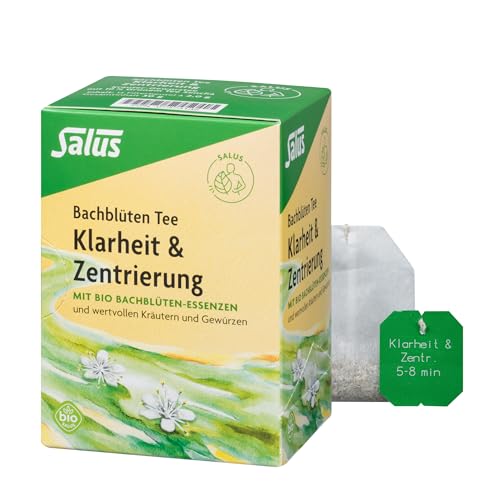 Salus - Bachblüten Tee 1x 15 Filterbeutel (30 g) - Klarheit und Zentrierung - mit Bio Bachblüten-Essenzen und wertvollen Gewürzen und Früchten - Kräuter-Gewürztee von Salus