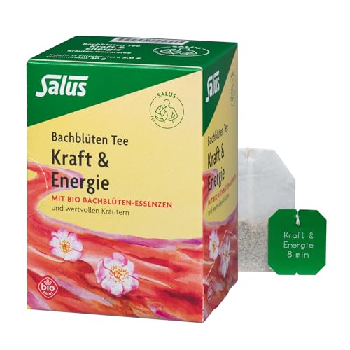 Salus - Bachblüten Tee 1x 15 Filterbeutel (30 g) - Kraft und Energie - mit Bio Bachblüten-Essenzen und wertvollen Gewürzen und Früchten - Kräuter-Gewürztee - bio von Salus