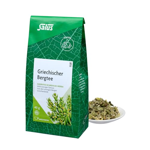 Salus – Griechischer Bergtee 1x 40 gramm Beutel - lose – Kräutertee sideritis scardica – Mild-würziger Genuss – das Original von den sonnigen Bergen Griechenlands - bio von Salus