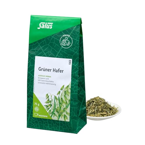 Salus - Grüner Hafer Tee - 1x 75 g Beutel - lose - Kräutertee - Avenae herba - entspannt und hilft beim Einschlafen - mild und kräuterig - bio von Salus