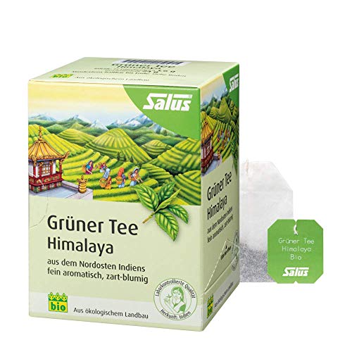 Salus Grüner Tee Himalaya (15 Filter Beutel = 24g) BIO, 3er Pack (3 x 24 g) von Salus