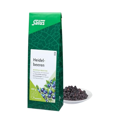 Salus - Heidelbeeren Tee - 1x 100 g Beutel - lose - Arzneitee - Myrtilli fructus - pflanzliches Arzneimittel bei Durchfall und bei Entzündungen im Mund- und Rachenraum - bio von Salus