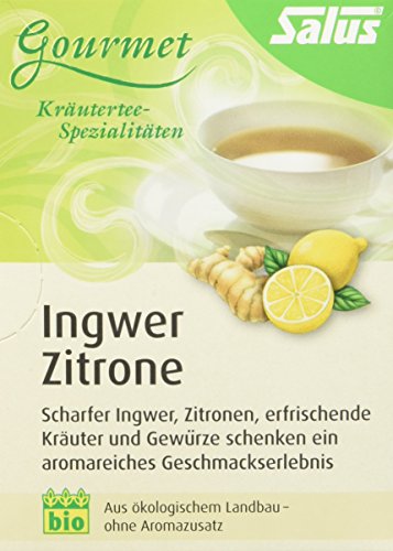 Salus Ingwer Zitrone Kräuter-Früchtetee, 3er Pack (3 x 30 g) von Salus