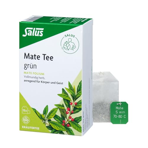 Salus - Mate Tee grün - 1x 15 Filterbeutel (34,5 g) - Kräutertee - Mate folium - vollmundig herb - anregend für Geist und Körper - bio von Salus