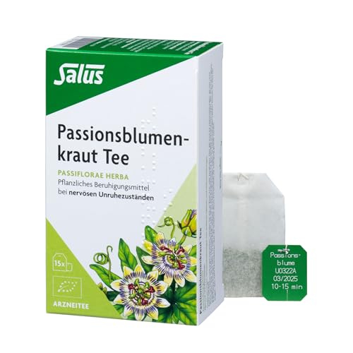 Salus - Passionsblumenkraut Tee - 1x 15 Filterbeutel (27 g) - Arzneitee - Passiflorae herba - pflanzliches Beruhigungsmittel bei nervösen Unruhezuständen - bio von Salus