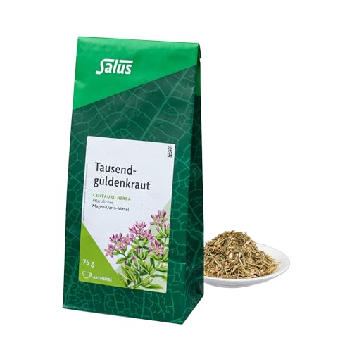 Salus - Tausendgüldenkraut Tee - 1x 75 g Beutel - lose - Arzneitee - Centaurii herba - pflanzliches Magen-Darm-Mittel - bio von Salus