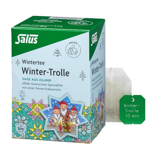 Salus Wintertee - Winter-Trolle - 1x 15 Filterbeute (30 g) - Milde Gewürztee-Spezialität mit feinen Kakaonote - Sage aus Island - bio von Salus
