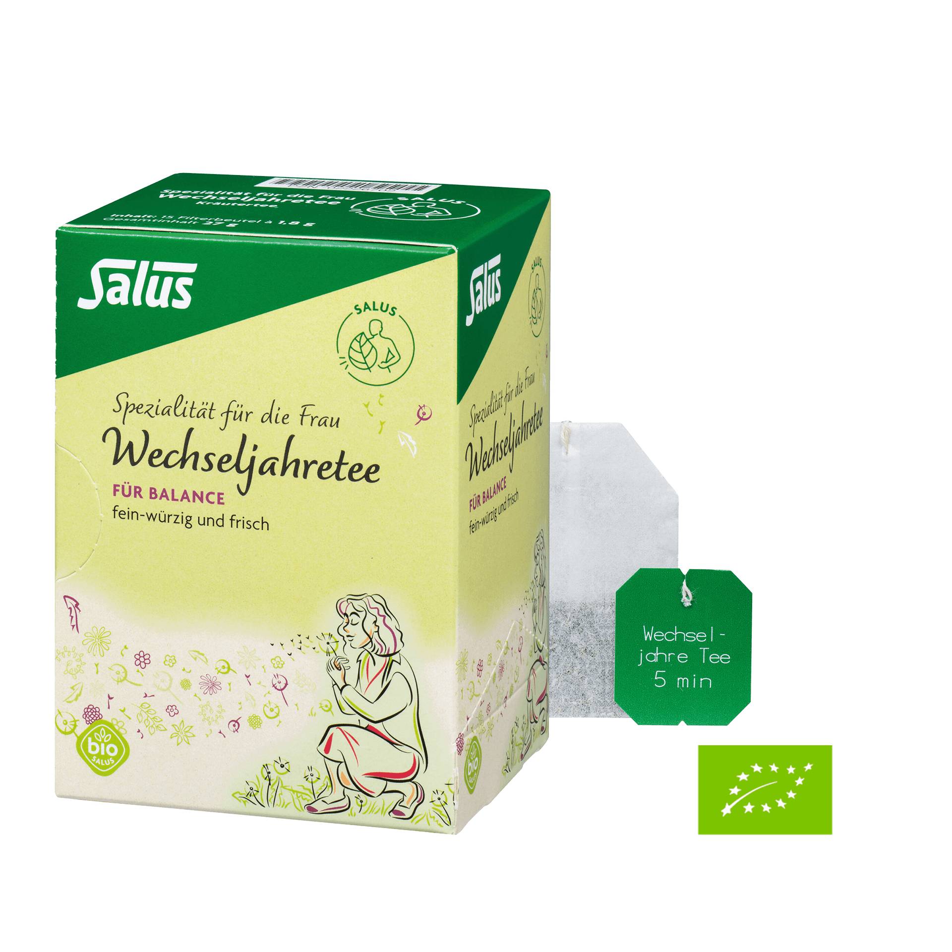 Wechseljahre Tee BIO 15 Filterbeutel - Für das allgemeine Wohlbefinden der Frau - vegan - Salus Wechseljahre Tee BIO 15 Filterbeutel - Für das allgemeine Wohlbefinden der Frau - vegan - Salus von Salus
