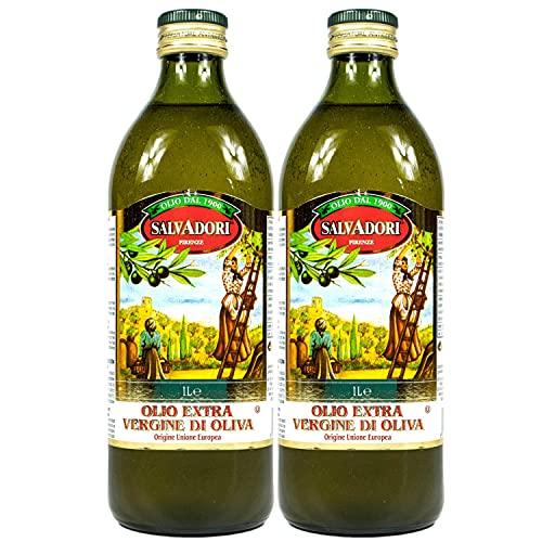 Salvadori - 2er Pack extra natives Olivenöl 1 Liter Glasflasche - Original Olio extra Vergine di Oliva aus Italien Salvadori - 2er Pack extra natives Olivenöl 1 Liter Glasflasche - Original Olio extra Vergine di Oliva aus Italien von Salvadori