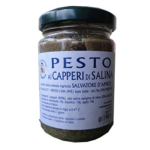 BIO Kapern Pesto mit Olivenöl Gr. 140 - Box 6 Stück von Salvatore D'Amico