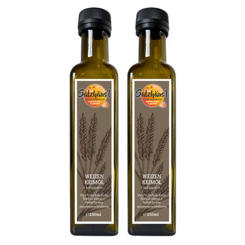 Weizenkeimöl Salzhäusl (vormals Biomond) / 2 x 250 ml Vorteilspack / Testsieger / hochwertiges Gourmetöl / kalt gepresst / Rohkostqualität von Salzhäus`l