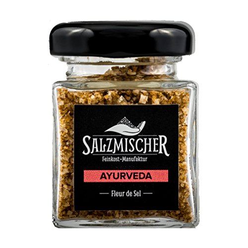 Salzmischer Salzmischung / Gewürzmischung 35g im Glas "Ayurvedasalz" (Mischung aus Fleur de Sel de Guérande, Bockshornklee, Kardamom, Sternanis und Zimt) von Salzmischer