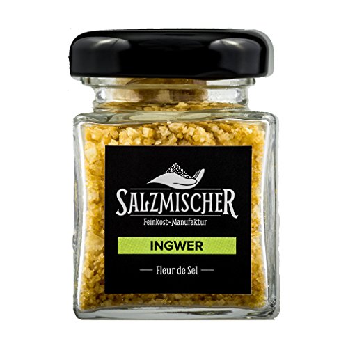 Salzmischer Salzmischung / Gewürzmischung 35g im Glas "Ingwer Salz" (Fleur de Sel de Guérande mit Ingwer) von Salzmischer