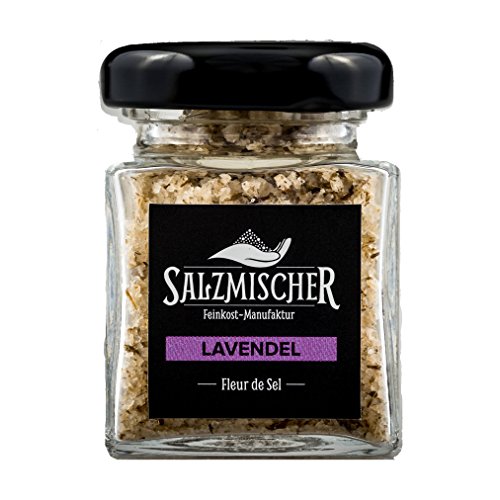 Salzmischer Salzmischung / Gewürzmischung 35g im Glas "Lavendelsalz" (Fleur de Sel de Guérande mit getrockneten Lavendelblüten) von Salzmischer