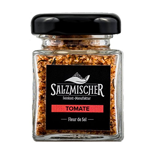 Salzmischer Salzmischung / Gewürzmischung 35g im Glas "Tomatensalz" (Fleur de Sel de Guérande mit Tomatenflocken, scharfen Paprika, Thymian und Sternanis) von Salzmischer