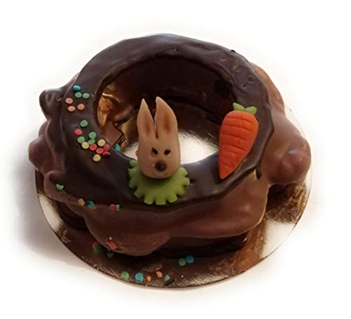 Salzwedeler Baumkuchen Vollmilch Schokolade 1-Ring mit Oster Dekoration aus Marzipan von Salzwedeler Baumkuchen