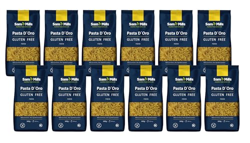 Pasta d´oro – Glutenfreie Nudeln Fideos aus Maismehl 12er Pack (12 x 500 g) von Sam Mills