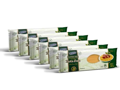 Pasta d´oro – Glutenfreie Nudeln Spaghetti aus Maismehl 24er Pack (24 x 500 g) von Sam Mills