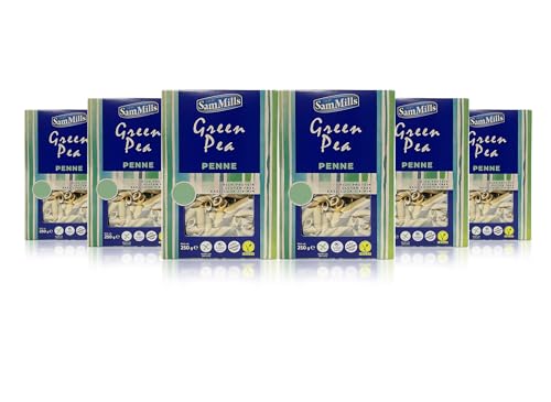 Sam Mills – Green Pea Pasta | Glutenfreie Nudeln aus grünen Erbsen | 6 x 250 g Packung Penne - Pasta aus Hülsenfrüchten von Sam Mills