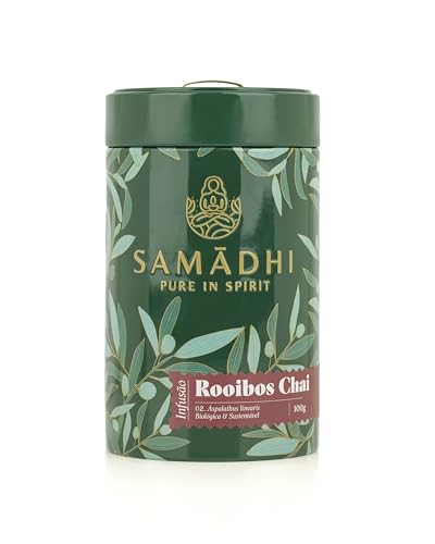 100% Bio Rooibos Chai-Infusion - Dose 100g - Süßes und tröstliches Getränk - Antioxidative und beruhigende Eigenschaften - Enthält kein Koffein - Gourmetprodukt aus portugiesischer Herkunft von Samadhi