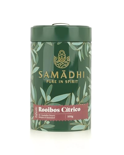 100% Bio Rooibos und Zitrusfrüchte-Infusion - Dose 100g - Süß-saures Getränk - Antioxidative Eigenschaften - Enthält kein Koffein - Gourmetprodukt aus portugiesischer Herkunft 100% Bio Rooibos und Zitrusfrüchte-Infusion - Dose 100g - Süß-saures Getränk - Antioxidative Eigenschaften - Enthält kein Koffein - Gourmetprodukt aus portugiesischer Herkunft von Samadhi