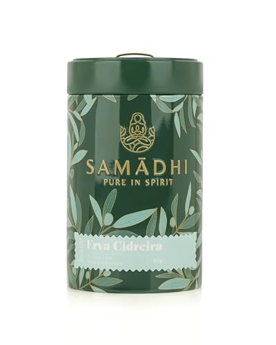100% Bio Zitronenverbene-Tee - Dose 40g - Süßer Geschmack und Zitrusaroma - Ideal zur Harmonisierung von Körper und Geist - Beruhigende Eigenschaften - Gourmetprodukt aus portugiesischer Herkunft von Samadhi
