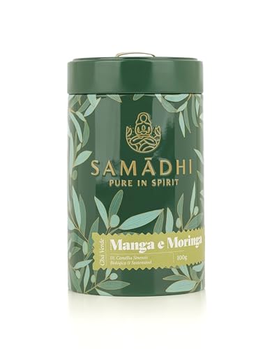 Tee 100% Bio Grüner Tee - 100g - Grüner Tee mit Jasmin - Frischer und süßer Geschmack - Ideal zur Harmonisierung von Körper und Geist - Teingehalt Stufe 4 - Gourmetprodukt aus portugiesischer Herkunft von Samadhi