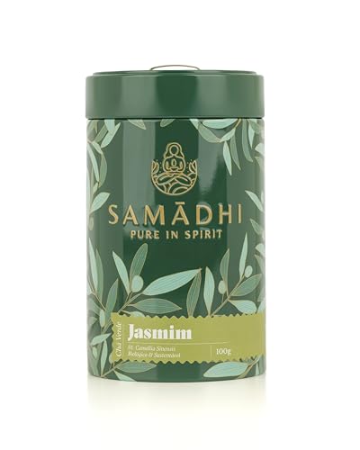 Tee Grüner Tee 100% Bio - 100g - Bancha Grüner Tee - Aromatischer und raffinierter Geschmack - Unterstützt die Blutalkalisierung - Koffeingehalt Stufe 3 - Gourmetprodukt aus portugiesischer Herkunft von Samadhi