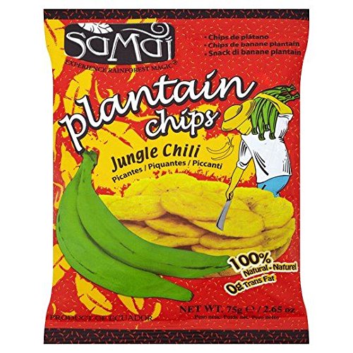 Samai Bananen Chips Chili - 75g x 8 - 8-er Pack Samai Bananen Chips Chili - 75g x 8 - 8-er Pack von Samai