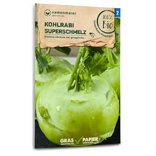 Samen Maier 751 Kohlrabi Superschmelz (Bio-Kolrabisamen) von Samen Maier