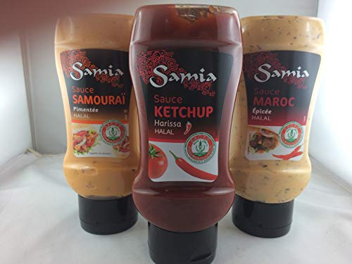 Samia Salsa Set 3 x 400 gr Ketchup, Maroc, Samourai HALAL Samia Salsa Set 3 x 400 gr Ketchup, Maroc, Samourai HALAL von Samia