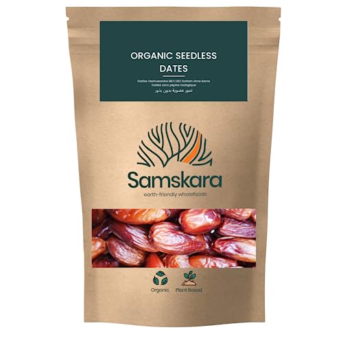 SAMSKARA Seedless Dates Organic/Ecologic Bio | for Vegan/Raw Cakes/Energy Bars/Smoothies/Shakes creative cooking … (2kg) von Samskara
