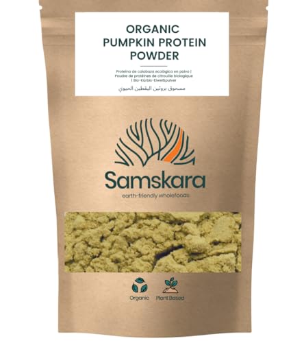 Samskara Proteína Vegana Ecológica de Semillas de Calabaza BIO | 500g | Proteína Vegetal Sin Gluten | Tostada y en Polvo | Pipas de Calabaza Naturales para Batidos de Proteínas Keto Samskara Proteína Vegana Ecológica de Semillas de Calabaza BIO | 500g | Proteína Vegetal Sin Gluten | Tostada y en Polvo | Pipas de Calabaza Naturales para Batidos de Proteínas Keto von Samskara
