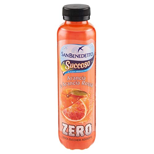 12 x San Benedetto Succoso Zero ohne Zucker Arancia e Arancia Rossa Orange und Blutorange PET Flasche 400ml Lt Fruchtsaft ohne Zucker von San Benedetto