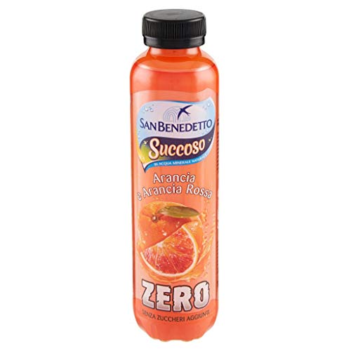 12 x San Benedetto Succoso Zero ohne Zucker Arancia e Arancia Rossa Orange und Blutorange PET Flasche 400ml Lt Fruchtsaft ohne Zucker von San Benedetto