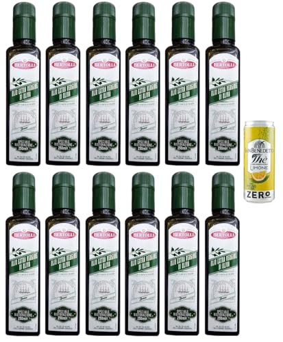 12er-Pack Bertolli Speciale Ristorazione Natives Olivenöl Extra,Olio Extra Vergine di Oliva,250ml + 1er-Pack Kostenlos San Benedetto Eistee mit Zitrone Ohne Zucker 330ml Dose von San Benedetto