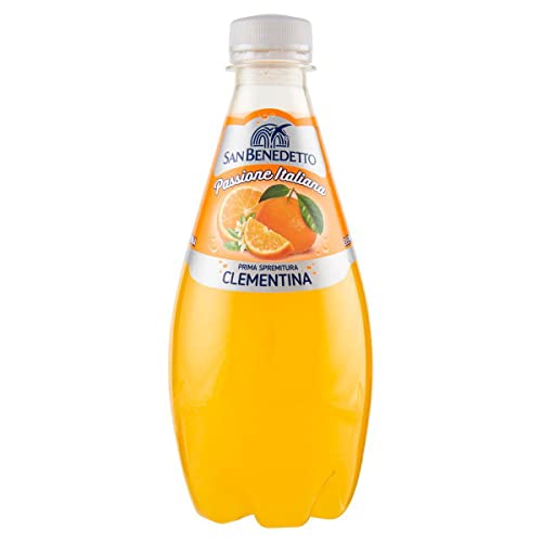 12x San Benedetto Prima Spremitura Clementina Passione Italiana PET 40cl Soda 100% Italienisches Getränk gasförmig Orangen Lemonade von San Benedetto