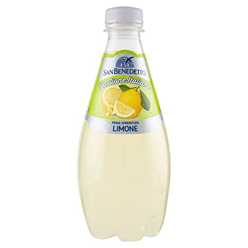 12x San Benedetto Prima Spremitura Limone Passione Italiana PET 40cl Soda 100% Italienisches Getränk gasförmig Lemonade von San Benedetto